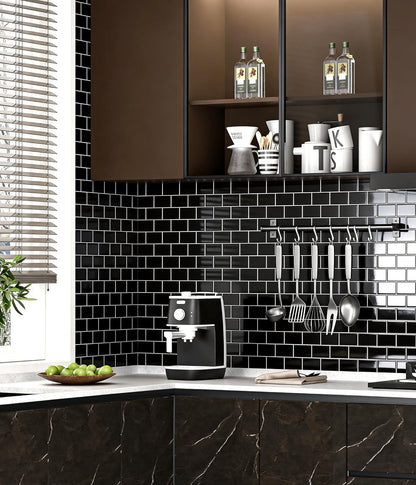 Yoillione Peel and Stick Backsplash for Kitchen: Self Adhesive Wall Tiles for Bathroom - Vinyl Thick Back Splash Tile (10, Light Coffee)