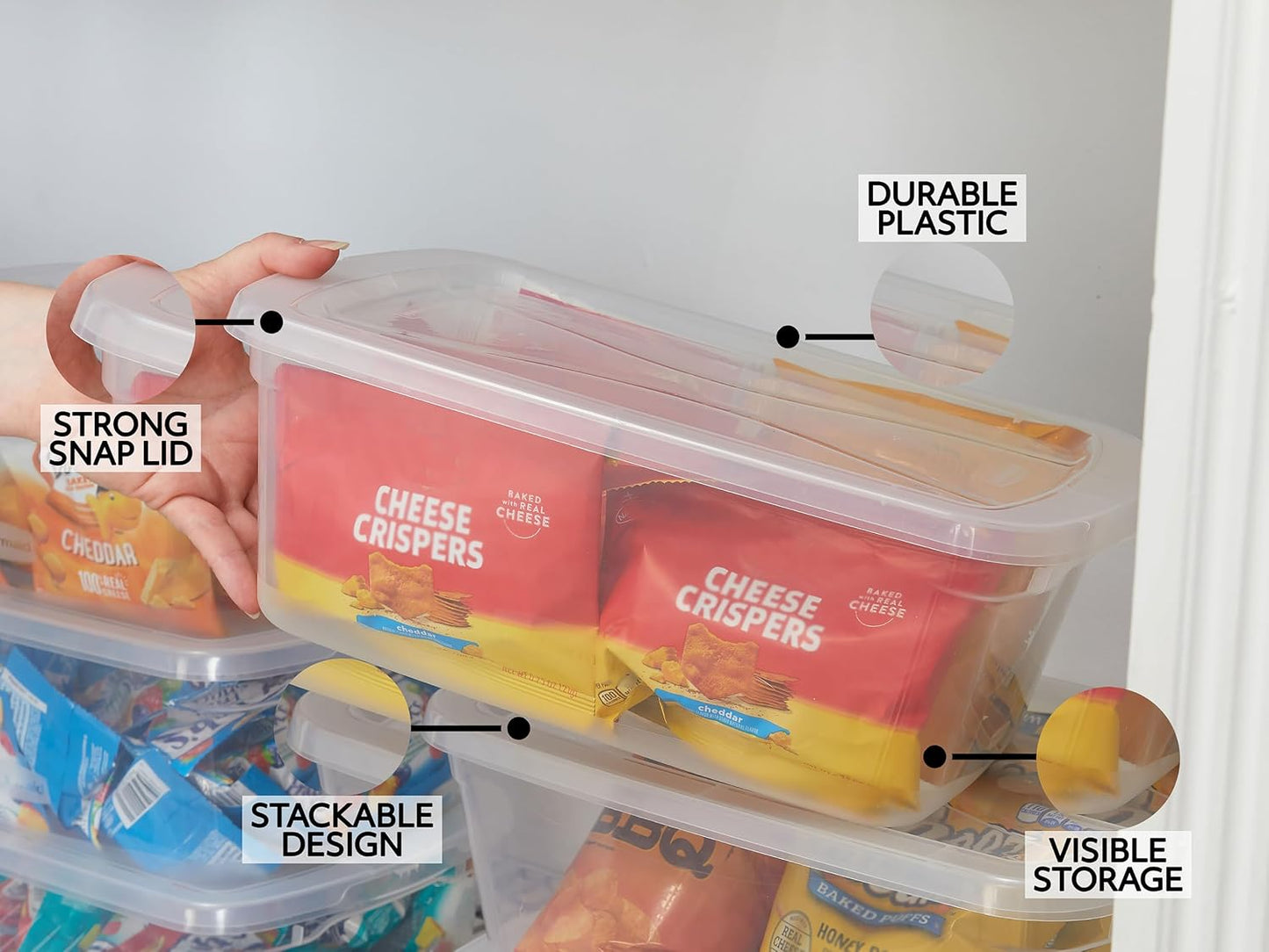 Rubbermaid 68 Quart Under the Bed Low Profile Storage Boxes with Dual Hinged Lids and Easy Rolling Caster Wheels, Clear, 2 Pack