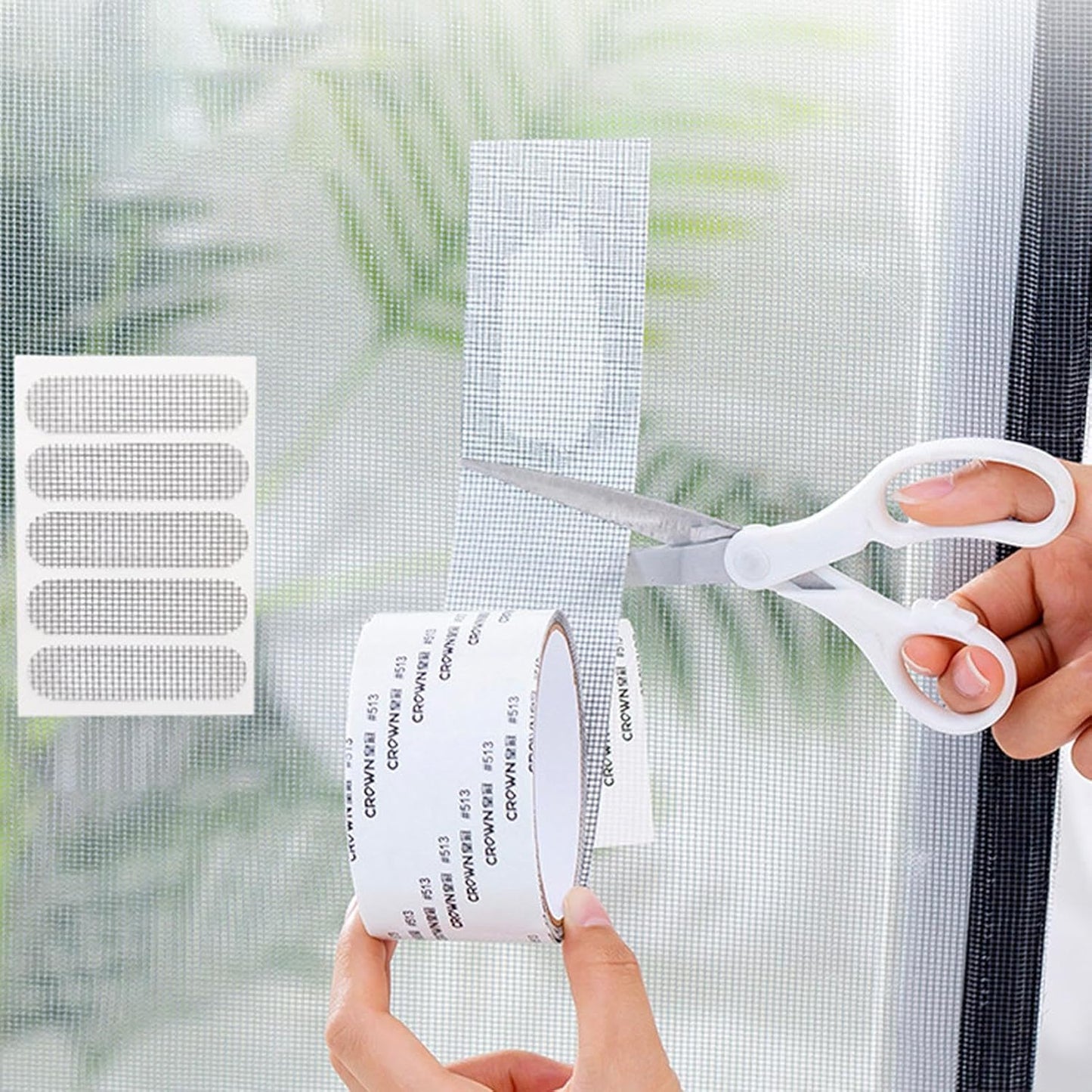 Screen Repair Tape, Screen Door Repair Patch, Waterproof Window Screen Repair Tape, Strong Adhesive Screen Repair Tape, Screen Tape Mesh Repair for Screen Door Holes Tears Instantly, Gray
