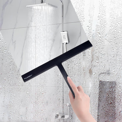 Shower Glass Cleaner Squeegee, 9 Inch Width Silicone Bathroom Squeegee for Shower, Glass, Car Window, Mirror - Green
