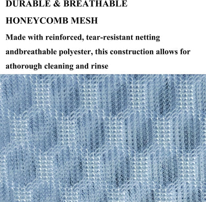 3Pcs Mesh Laundry Bags Durable Zipper Wash Bags for Delicates, Lingerie, Bras, Underwear, Baby Clothes, Shoe, Sock - Protect Garments in Washing Machine Pouch Net Bag Travel 12 x 16 Inches