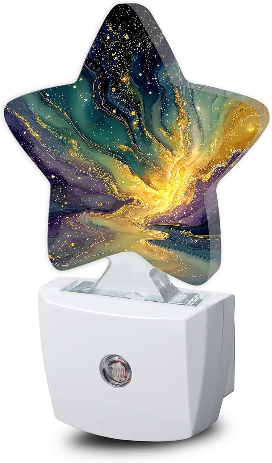 Lavender Butterfly Nightlight,Summer Flowers Star Night Lights Plug into Wall Decorations for Bedroom Bathroom,Dusk to Dawn Sensor Kitchen Hallway Stairs Energy Efficient Desk Lamp