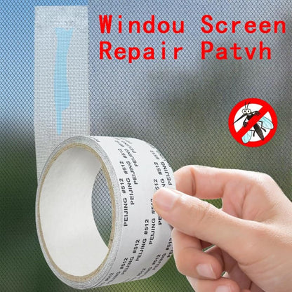 Heavy Duty Self-Adhesive Screen Repair Strip, Fiberglass Mesh Tape for Window and Door Screens – Quick Fix for Holes, Tears, and Rips