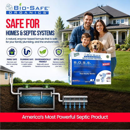 DrainFix & Septic Restorer – 32 oz Enzyme Septic Tank Treatment & Drainfield Restoration – Organic Drain Cleaner for Sewer Lines, RV & Home Plumbing – Safe for Pipes & Septic Systems
