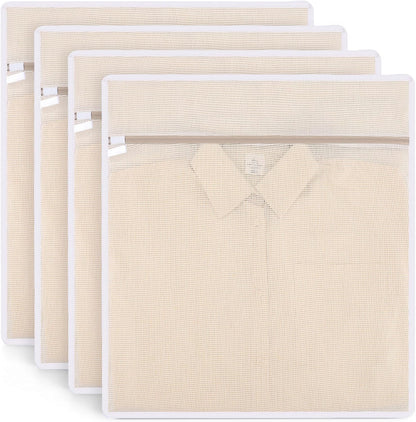 6-Pack Durable Honeycomb Mesh Laundry Bags for Delicates - 12x16 Inches Lingerie Bags for Washing Delicates with Sturdy Zippers, Protect Clothes in Washing Machine for Home, College & Dorm (Medium)
