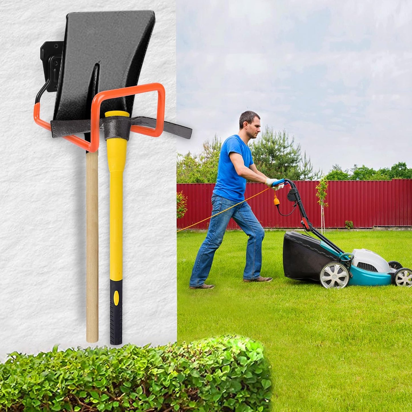 PeoMev 2pcs Heavy Duty Hose Hanger Garden Hose Storage Black Water Hose Holders for Outside Wall Mount Garden Hose Reel Hose Stand