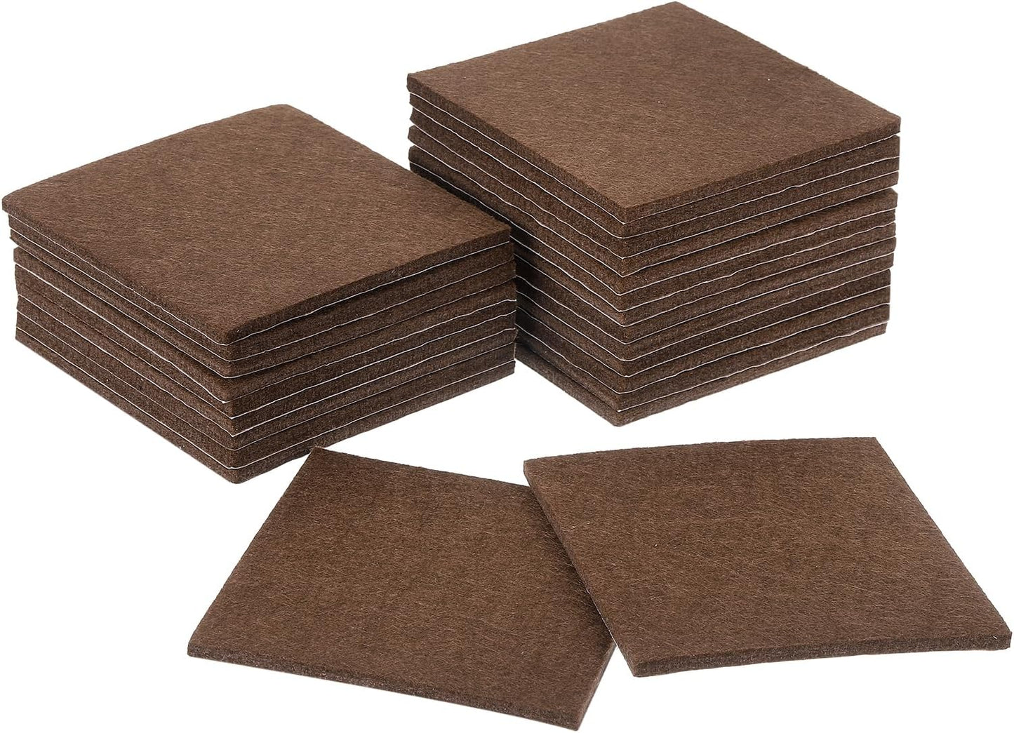 uxcell Furniture Pads, 24Pcs 1.5" - Square Self Adhesive Felt Furniture Pads, Floor Protectors for Furniture Feet Chairs Legs Hardwood Floors (Black)