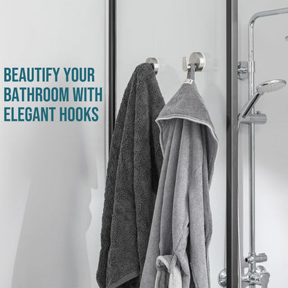 TAILI Suction Cup Razor Holder in Shower 2 Pack, Towel, Loofah, Shaver Holder for Bathroom Wall, Powerful Suction Cup Shower Hooks, Easy to Install and Reuse, White