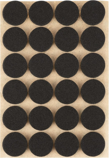 Furniture Felt Pads 3/4" (19mm) Diameter Round 3M Self Adhesive Protects Furniture and Floors Against Bumps and Scratches 140 Pack - Black