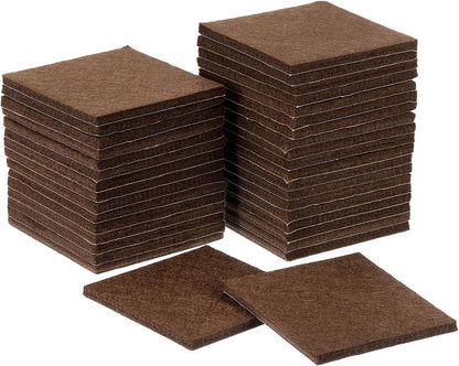 uxcell Furniture Pads, 36Pcs 1.5" - Square Self Adhesive Felt Furniture Pads, Floor Protectors for Furniture Feet Chairs Legs Hardwood Floors (Black)