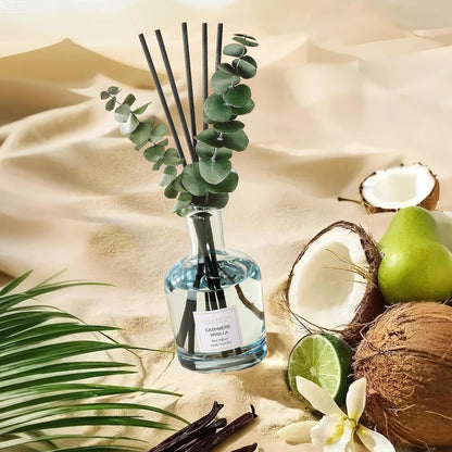 COCORRÍNA Wild Mint & Eucalyptus Reed Diffuser – 6.76 oz Essential Oil with 8 Reeds & Real Eucalyptus Sticks, Home Fragrance for Bedroom or Bathroom Décor