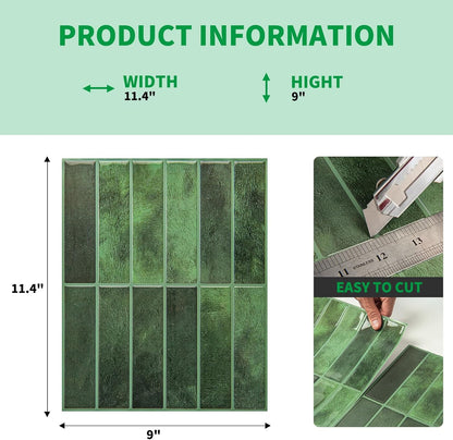 LONGKING Marble Peel and Stick Backsplash for Kitchen, 3D Adhesive Tile Backsplash for Kitchen, Bathroom, Wall Tile, 10 Sheets, 12" x 12"