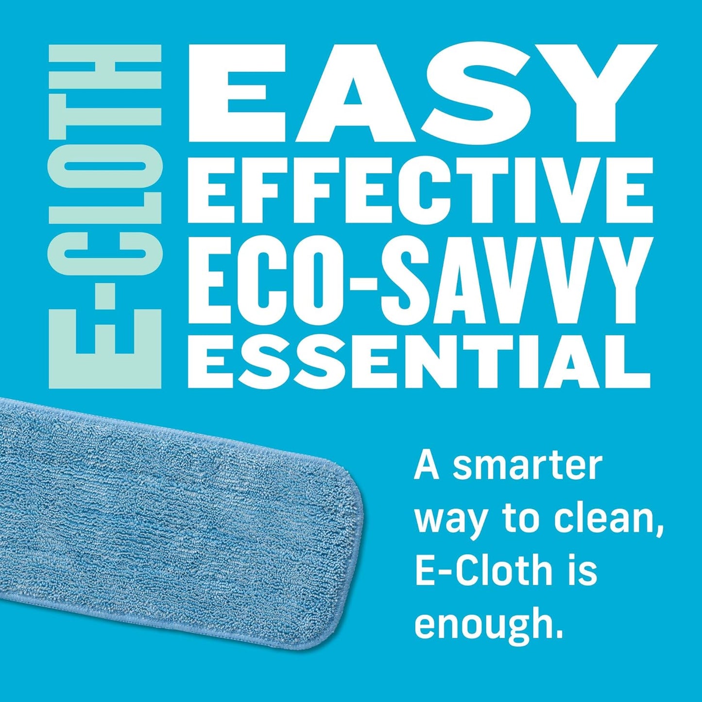 E-Cloth Microfiber Mop Head Replacement - Reusable Microfiber Mop Pads, Washable Floor Cleaning Pads, Multi-Surface Wet Mopping Cloths, Compatible with E-Cloth Deep Clean Mops - 1 Pack