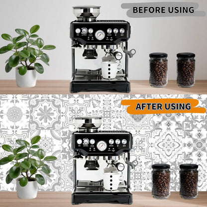 PVC Peel and Stick Tile Stickers 24Pcs Waterproof Removable Backsplash Wall Decals Self-Adhesive Subway Stickers for Kitchen Bathroom RV Instant DIY Upgrade Sticker (Style D, 3.94 x 3.94 Inch)
