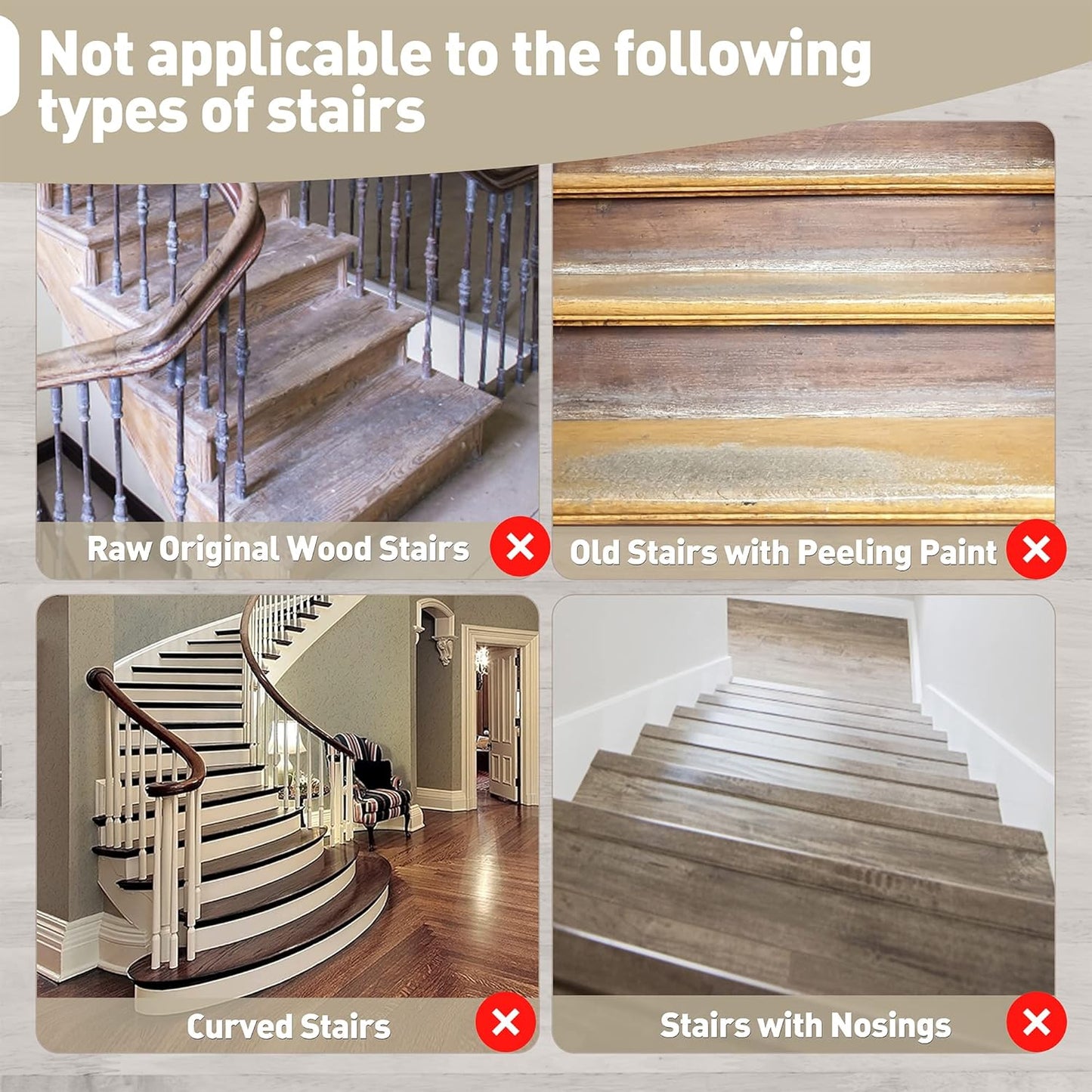 PURE ERA Carpet Stair Treads Tape Free Non Slip Indoor Stair Carpet Stair Protectors Pet-Friendly Non-Slip Skid Resistant Washable Reusable 8" x 30"(2 Pieces,Black)