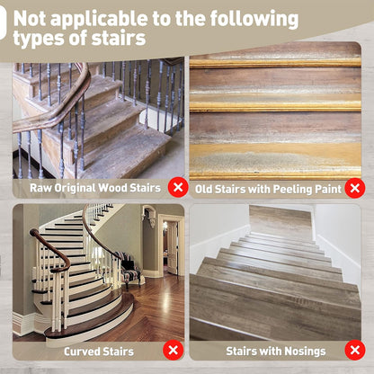 PURE ERA Carpet Stair Treads Tape Free Non Slip Indoor Stair Carpet Stair Protectors Pet-Friendly Non-Slip Skid Resistant Washable Reusable 8" x 30"(2 Pieces,Black)