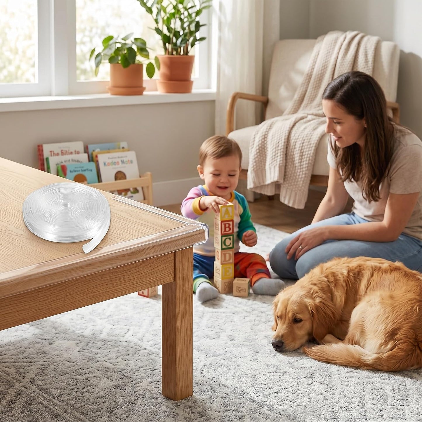 Clear Soft Edge Protector Strip, Soft PVC Baby Proofing Edge Protector with Strong Adhesive for Desk Wall Furniture Corner Safety Protection (3meter)