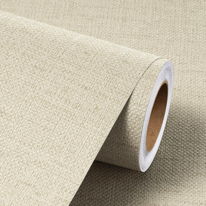 Livelynine Neutral Textured Wallpaper Peel and Stick Wall Paper for Bedroom Bathroom Living Room Removable Cream Textured Contact Paper for Cabinets Furniture Self Adhesive Vinyl Wrap 15.8x78.8