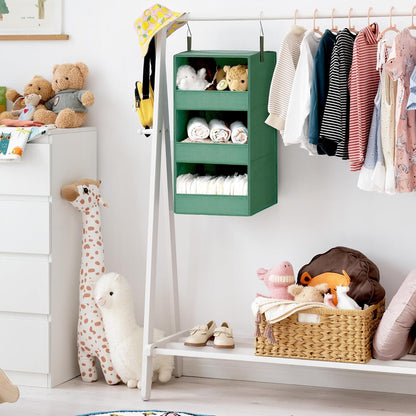 GRANNY SAYS 3-Shelf Hanging Closet Organizer and Storage, Collapsible Hanging Closet Shelves, Hanging Organizer for Closet & RV, Gray, 29 ½" H X 12" W X 12" D, 1-Pack