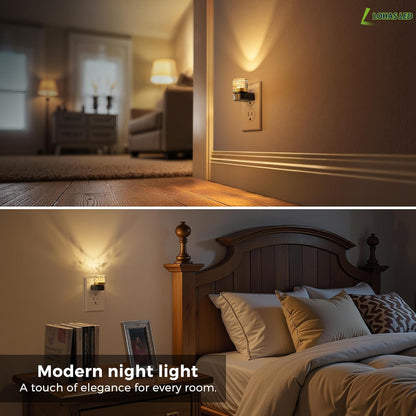 L LOHAS LED Night Light, Bubble Night Lights Plug into Wall,2 Pack 3000K/4000k/5000K Adjustable Color Temperature Night Light,Dimmable Nightlights with Dusk to Dawn Sensor for Rooms Bathroom Hallway