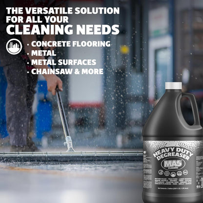 MA5x Heavy Duty Degreaser Cleaner | Indoor and Outdoor Formula | Commercial, Residential, Kitchen, Automotive and Equipment Degreaser and Cleaner | Gallon | Pack of 1