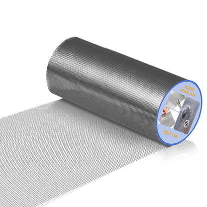CroBlissful Extra Wide 5 inch x 20 ft Window Screen Tape Mesh Repair Strong Adhesive Waterproof Fiberglass Screen Repair Kit Patch for Window Door Tears Holes(Black)