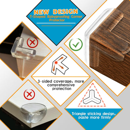 Edge Protector Baby Proofing Corner Protectors Silicone Desk Edge Cushion Child Safety Edge Covers Bumper for Table, Cabinets, Crib, 13ft x 1.2 Inch Edge Protector Strip with 4 Pack Corner Guards
