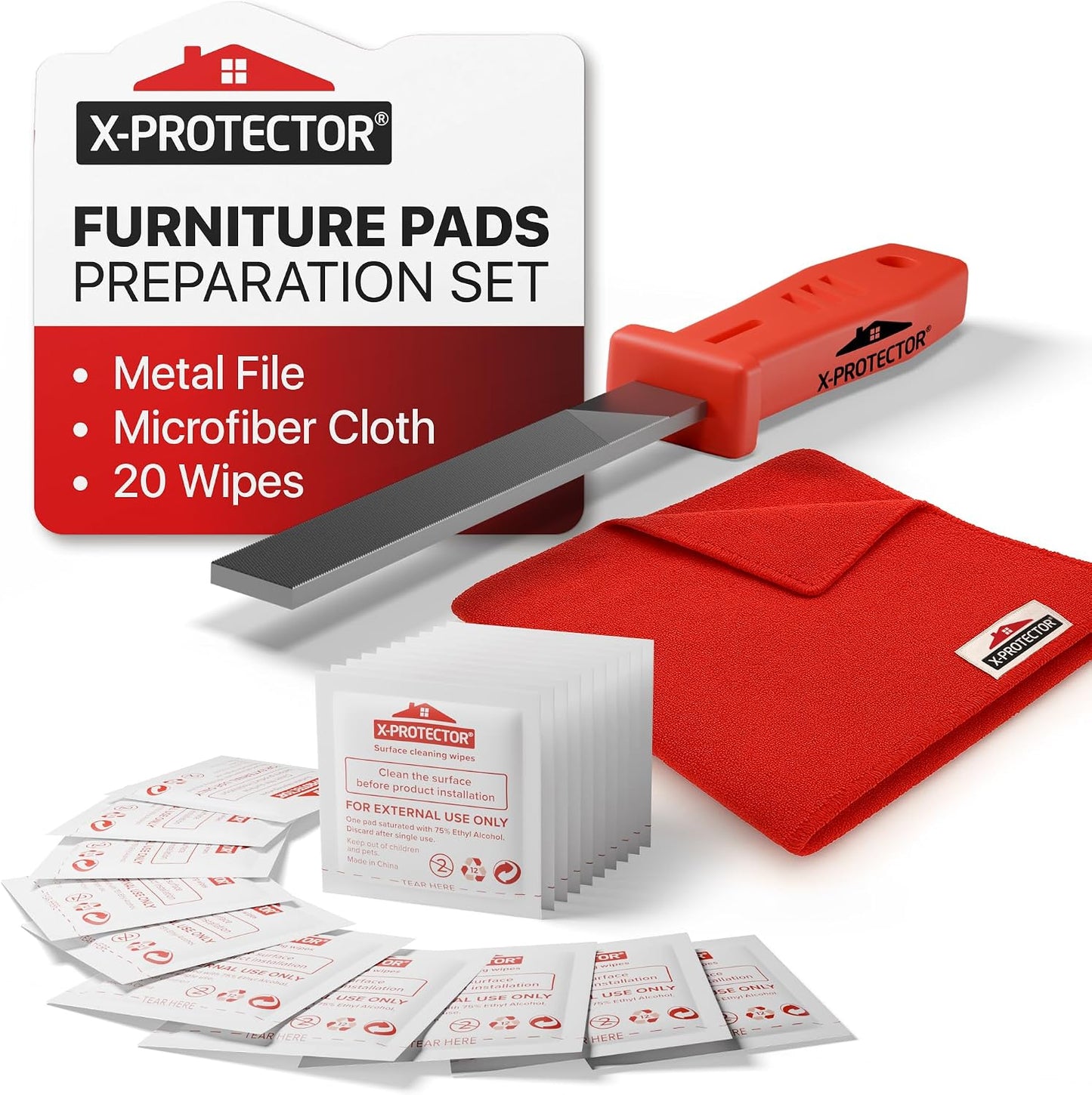 Felt Furniture Pads X-PROTECTOR - 48 Premium Floor Protector Chair Felts for Feet Wood Floors Best Hardwood Protect Your Hard Floors! (Brown)