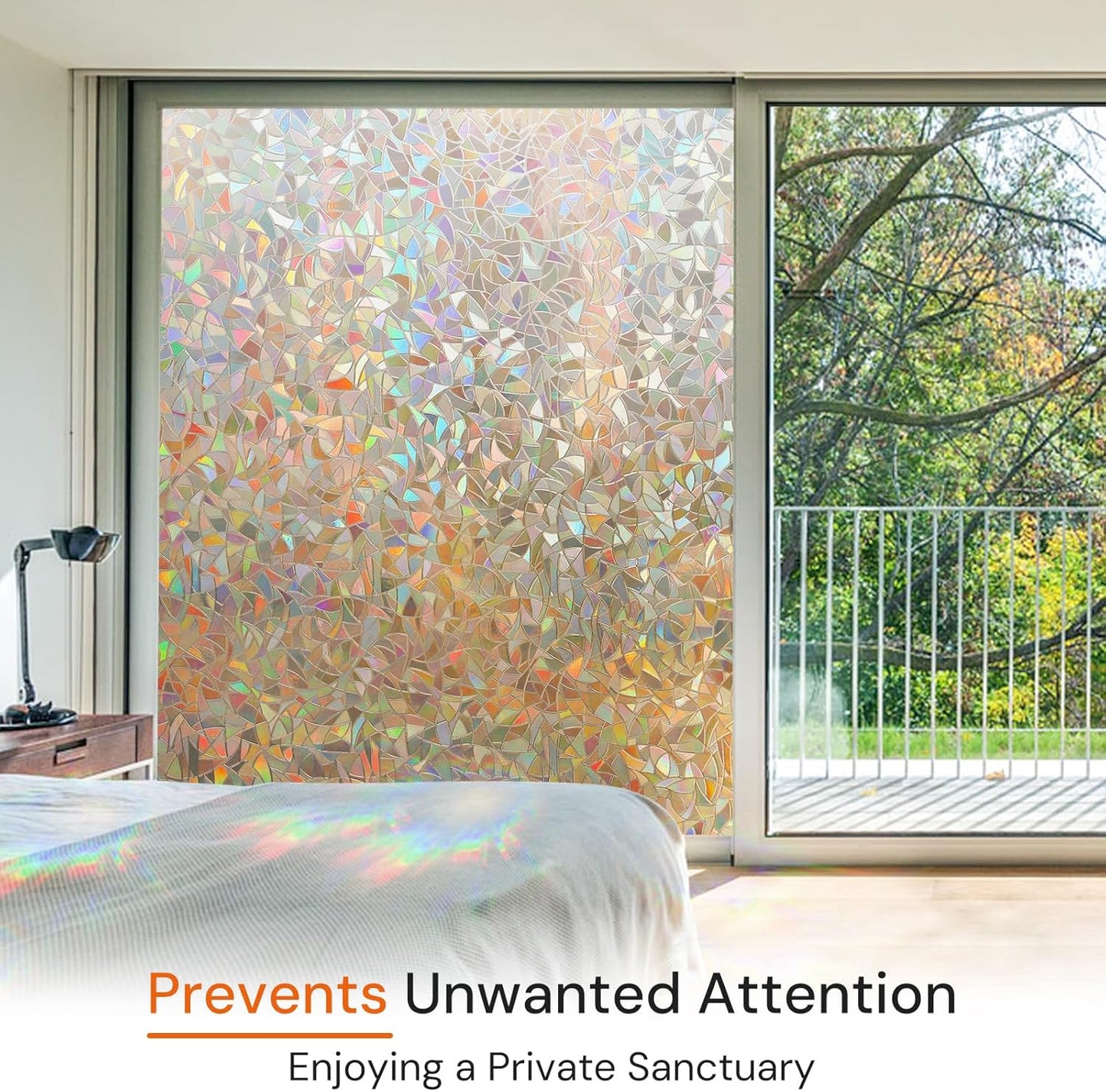 DOWELL Window Privacy Film, Frosted Glass Window Film, Static Cling Non-Adhesive Glass Clings, Sun Blocking Opaque Coverings, Reusable Door Stickers for Bathroom Home Office, Pure, 17.5" x 78.7"