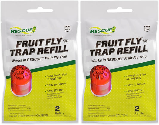 RESCUE! Fruit Fly Trap Bait Refill – 30 Day Supply – 2 Pack
