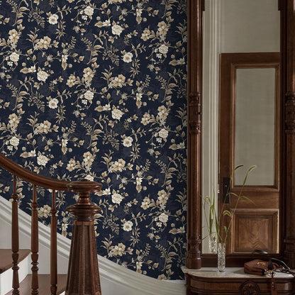 Dimoon 17.3" X 78.7" Peel and Stick Wallpaper Floral Contact Paper Boho Beige White Renter Friendly Natural Wall Paper Waterproof Removable Self Adhesive Wallpaper for Bedroom Livingroom Vinyl Roll