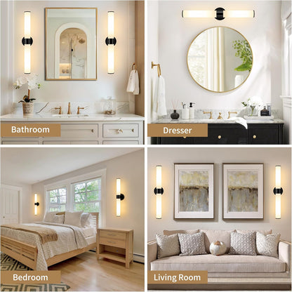 Morauroral Gold Battery Operated Wall Sconces Set of Two, Rechargeable Wall Sconce with Dimmable Remote Control, 20 Inch Wireless Sconce Wall Light for Bedroom, Living Room (Bulbs Included)