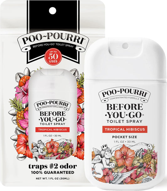 Poo-Pourri Before-You-Go Toilet Spray, Tropical Hibiscus, 2 Fl Oz - Hibiscus, Apricot and Citrus