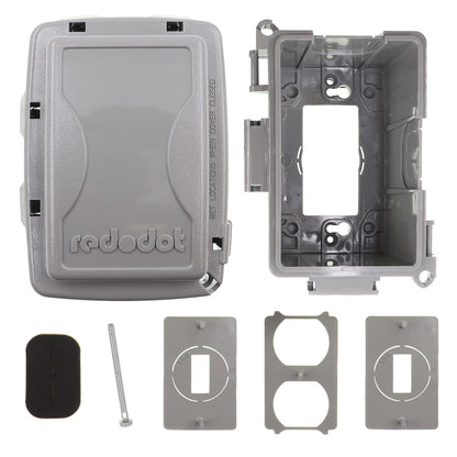 Red Dot CKNMG-NG While-in-Use Weatherproof Receptacle/Outlet Cover, Horizontal/Vertical Mount, 1-Gang, Gray (Pack of 1)
