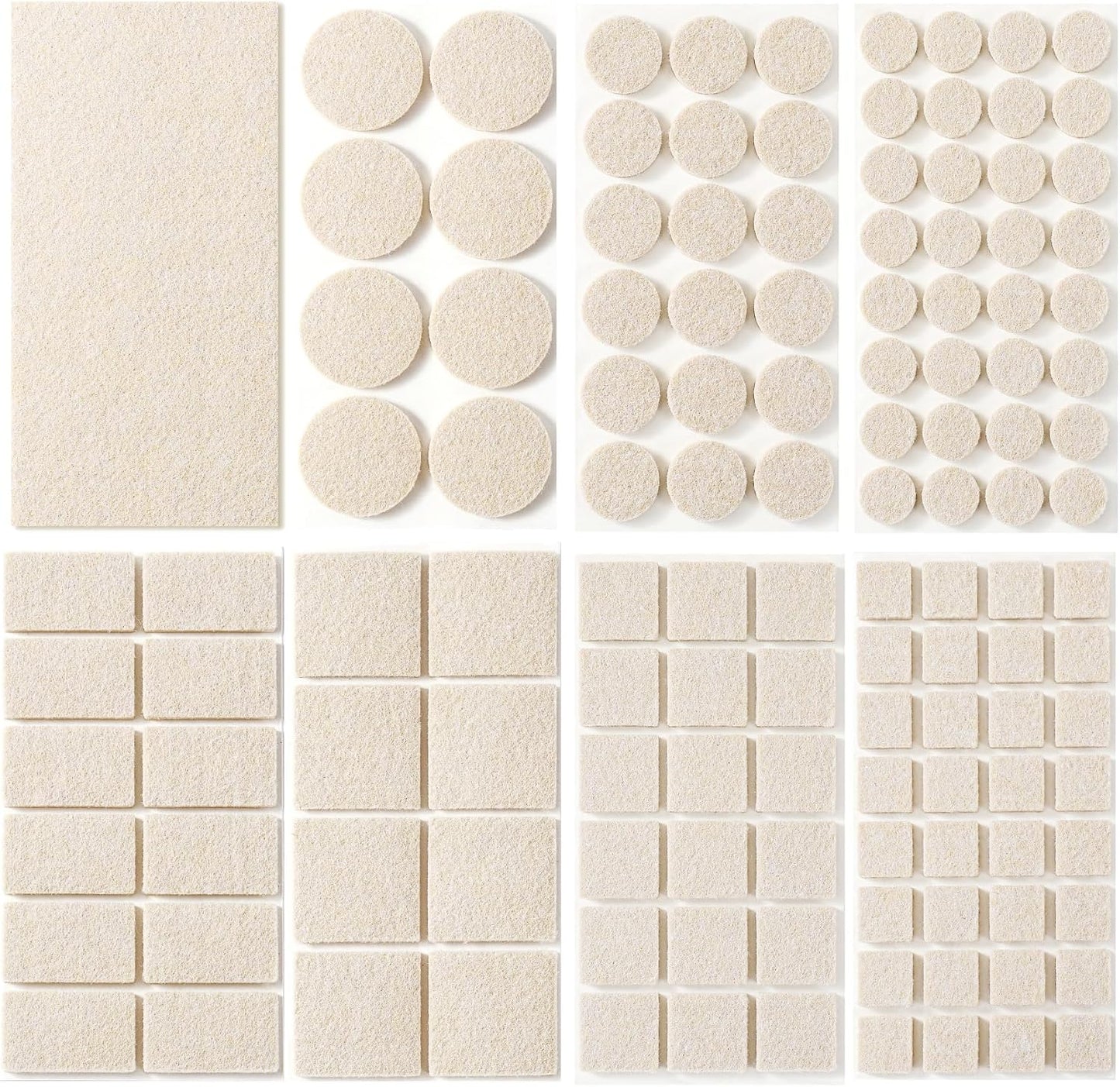 Furnigear Felt Furniture Pads for Hardwood Floors - Self Adhesive Chair Felt Pads, Floor Protector for Furniture Feet, Furniture Sliders Moving Your Furniture Smoothly - Anti Scratch 96 Pcs 3/4" Round