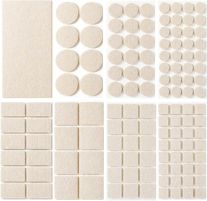 Furnigear Felt Furniture Pads for Hardwood Floors - Self Adhesive Chair Felt Pads, Floor Protector for Furniture Feet, Furniture Sliders Moving Your Furniture Smoothly - Anti Scratch 96 Pcs 3/4" Round