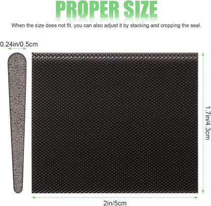 Jetec 6 Peices Self-Adhesive Door Corner Seals, Gap Filler Seal Strip Weather Stripping Draft Stopper Door Frame Seal Corner Foam for Weather Protection Isolation of Noise(Black)