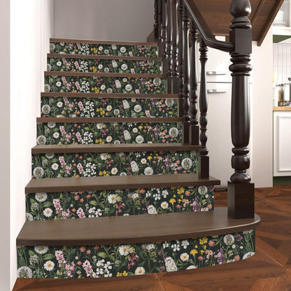 Floral Peel and Stick Wallpaper Floral Leaf Contact Paper 16.9inch x 118.1inch Boho Peel and Stick Wallpaper Green Removable Self Adhesive Flower Contact Paper for Bedroom Decorative Vinyl