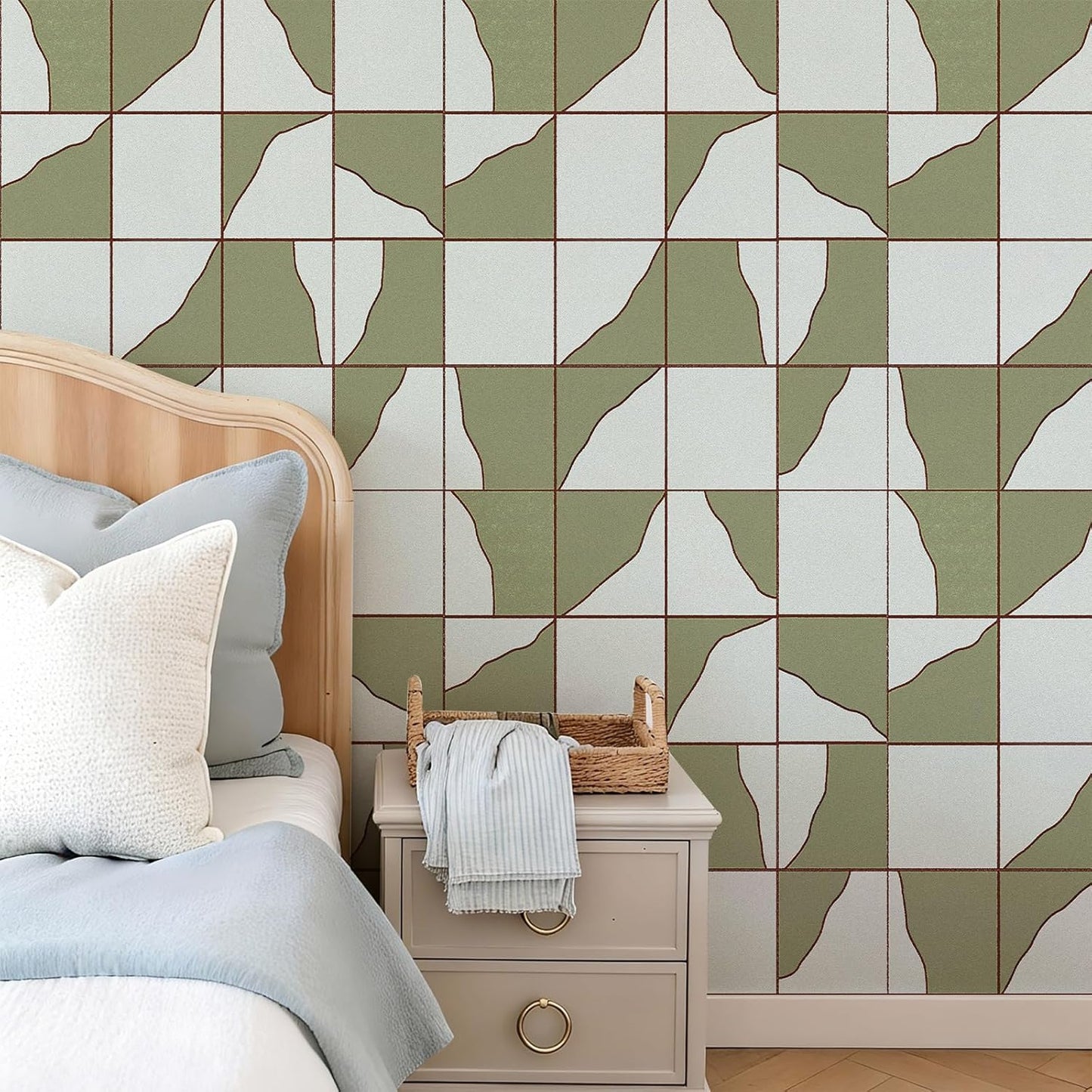 17"x118" Peel and Stick Wallpaper for Renter Friendly, Removable Wallpaper Peel and Stick, Self-Adhesive Textured Contact Paper for Walls, Cabinets, Countertops(Geometric Clay)