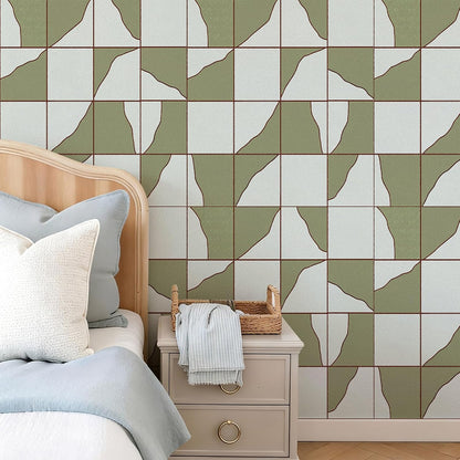 17"x118" Peel and Stick Wallpaper for Renter Friendly, Removable Wallpaper Peel and Stick, Self-Adhesive Textured Contact Paper for Walls, Cabinets, Countertops(Geometric Clay)