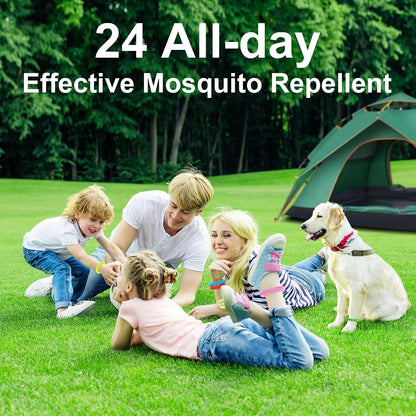 BuggyBands 48 Pack Mosquito Repellent Bracelets for Adults & Kids, Individually Wrapped, DEET Free Natural and Waterproof Bands