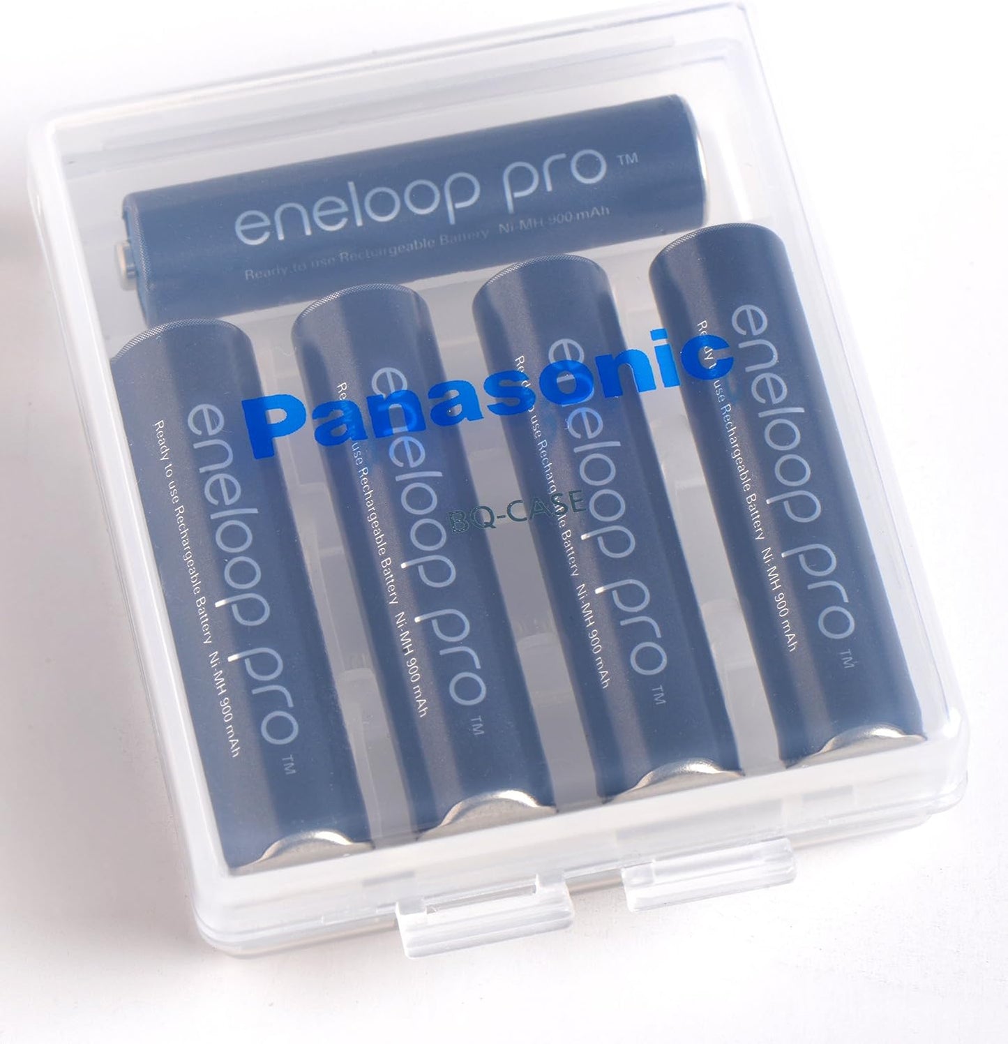 Eneloop Panasonic BQ-CASEK6SA pro Battery Storage Cases with 4AA or 5AAA Battery Capacity, Obsidian Gray (Pack of 6)