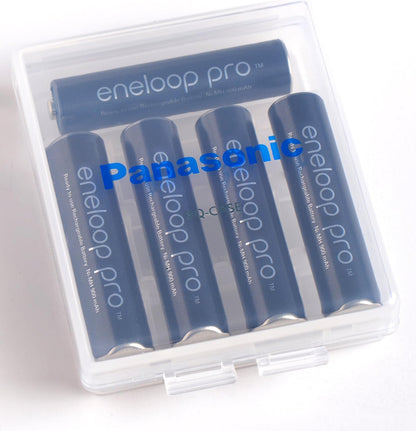 Eneloop Panasonic BQ-CASEK6SA pro Battery Storage Cases with 4AA or 5AAA Battery Capacity, Obsidian Gray (Pack of 6)