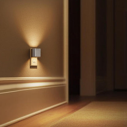 L LOHAS LED Motion Sensor Night Light, [2-Pack] Plug in Night Light with Motion Sensor and Dusk to Dawn Sensor, Brightness Adjustable, 3000K Soft White Nightlight for Bathroom Hallway Kitchen