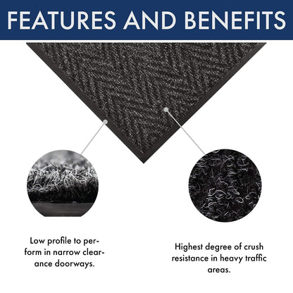 Notrax 118 Arrow Trax® Entrance Mat, for Home or Office, 3' X 4' Gray
