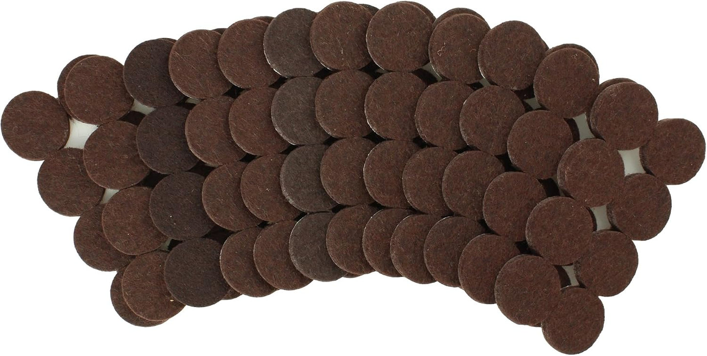Smart Surface 8725 Heavy Duty Self Adhesive Furniture Felt Pads 1-Inch Round Oatmeal 96-Piece Value Pack in Resealable Bag