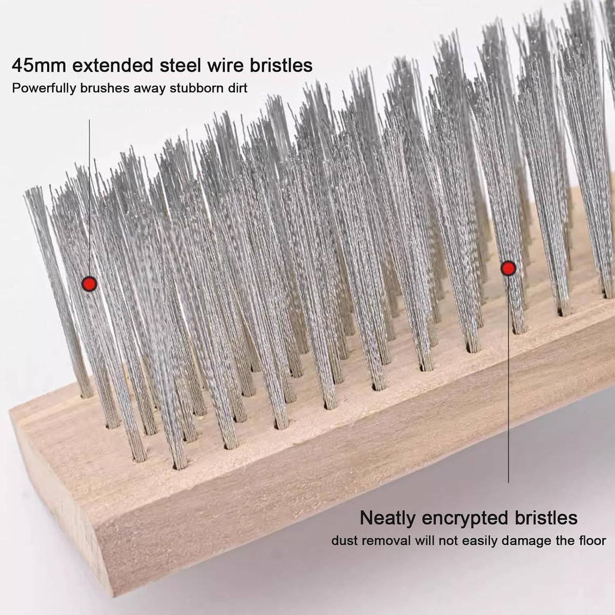 Patio Broom Metal Broom, Robust Metal Holder | Heavy-Duty for Garden, Patio, Outdoor, Household, Kitchen, Catering, Garage, Deck, Concrete, Stone