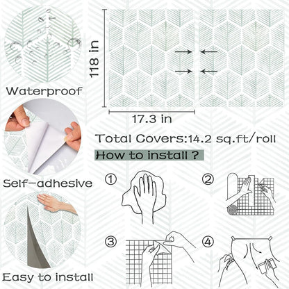 Modern Peel and Stick Wallpaper 17.3''×78.8'' Self Adhesive Wallpaper Boho Contact Paper Beige and White Geometric Wall Paper Removable Decorative Wallpapers for Bedroom Bathroom Cabinets Decor Vinyl
