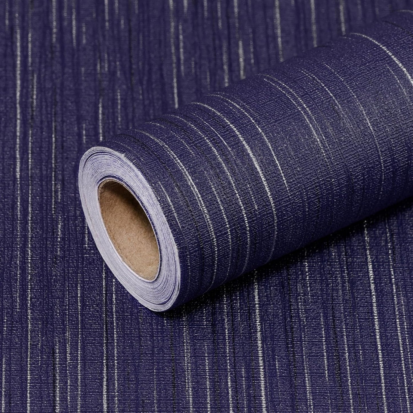 Light Blue Peel and Stick Grasscloth Texture Wallpaper 15.7"x120" Vintage Wallpaper Removable Waterproof
