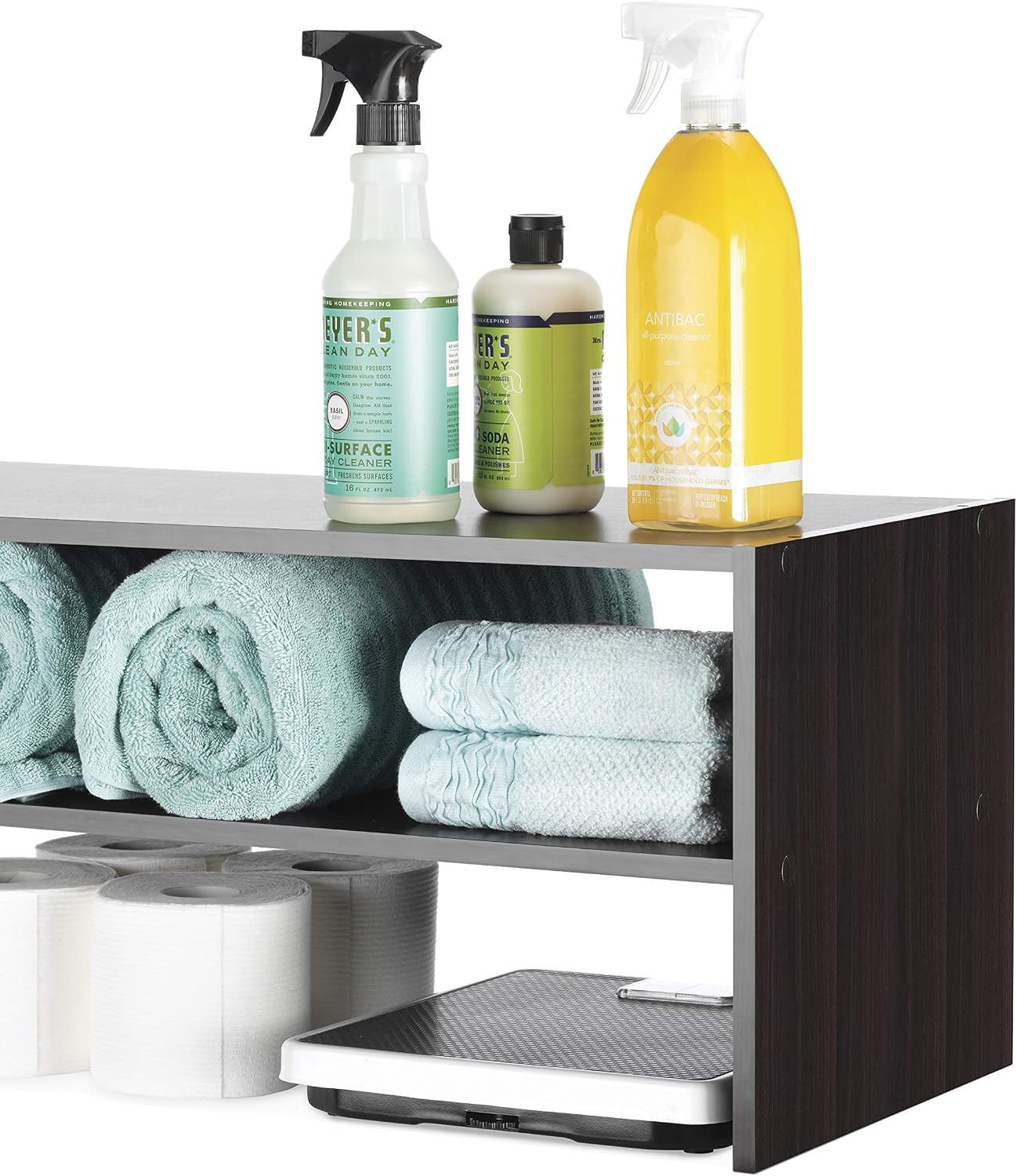 Whitmor Wood Stackable 2-Shelf Shoe Rack, White, 24 inches